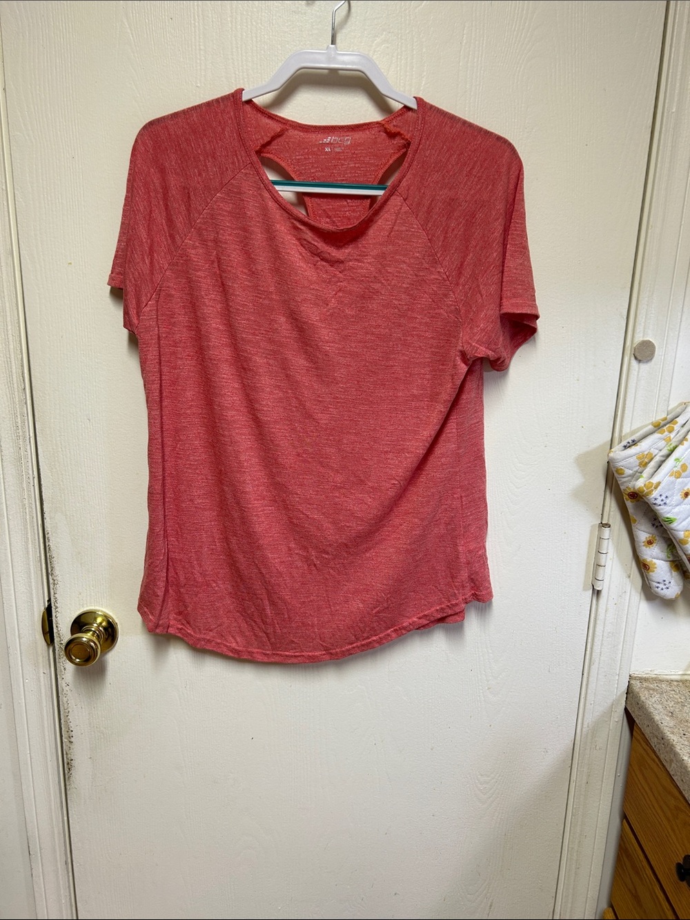 bcg Coral-Red Short Sleeve Relaxed Tee